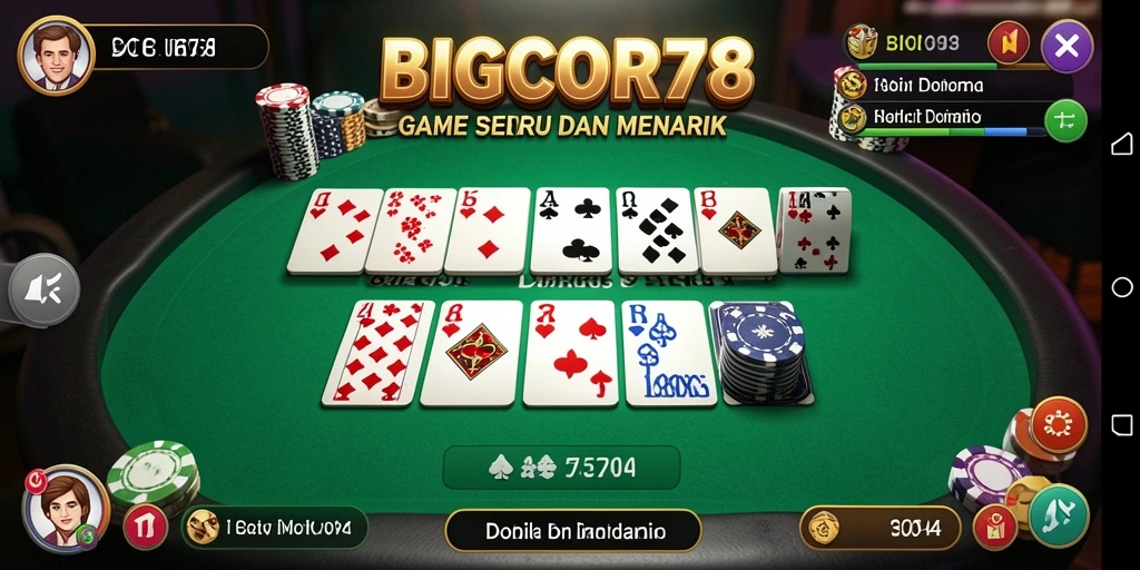 Tampilan gameplay domino yang seru dan interaktif.