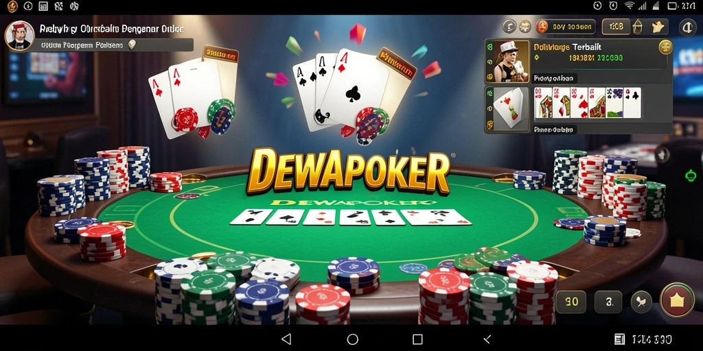 Screenshot DEWAPOKER menampilkan antarmuka yang menarik dan gameplay yang seru.