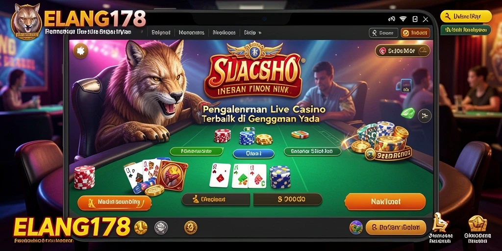 Tampilan permainan Live Casino di ELANG178 yang seru dan interaktif.