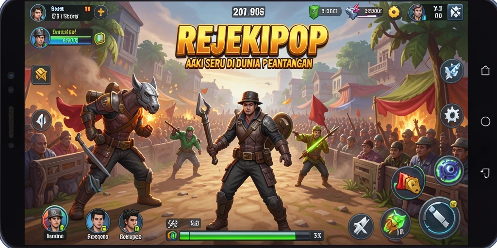 Screenshot menampilkan aksi seru dalam REJEKIPOP.