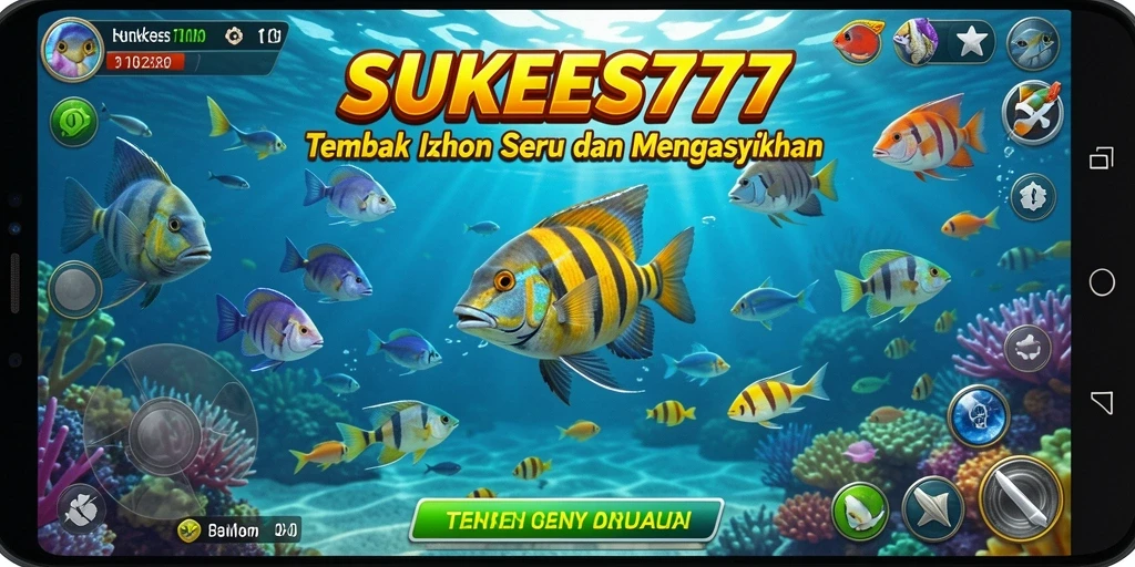 Screenshot gameplay menunjukkan aksi tembak ikan yang seru dan menegangkan.